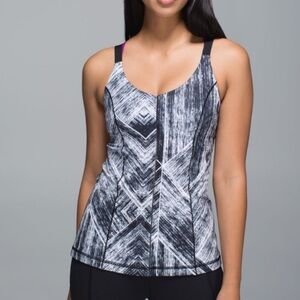 Lululemon Hot To Street Black & Purple Tank Top